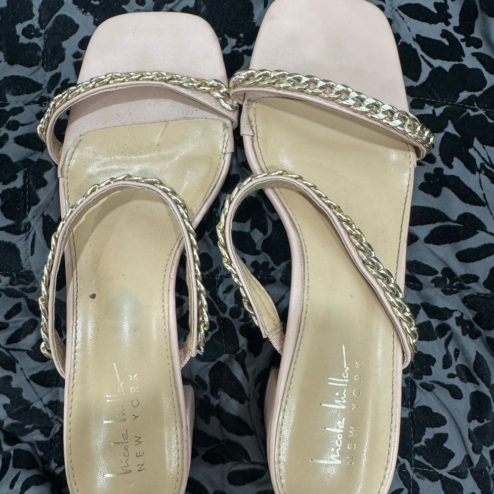 Nicole Miller Women's Sandals in Pink and Gold